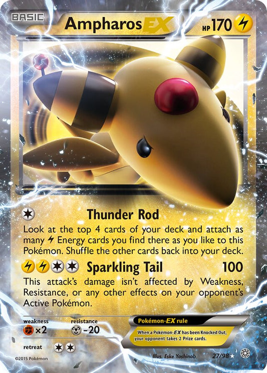 Pokemon TCG - Ampharos EX - #27 - Ancient Origins - MP
