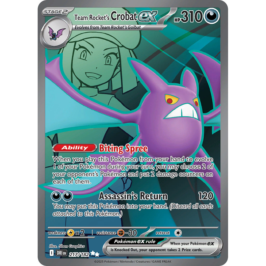Team Rocket's Crobat ex 217/182 Destined Rivals