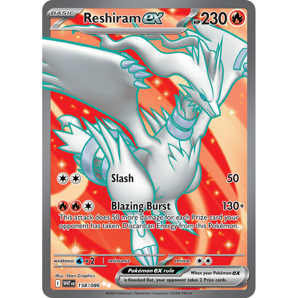 Reshiram ex 158/086 White Flare